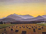 Rockwell Kent Canvas Paintings - Hay Bales, Evening, Below Whiteface